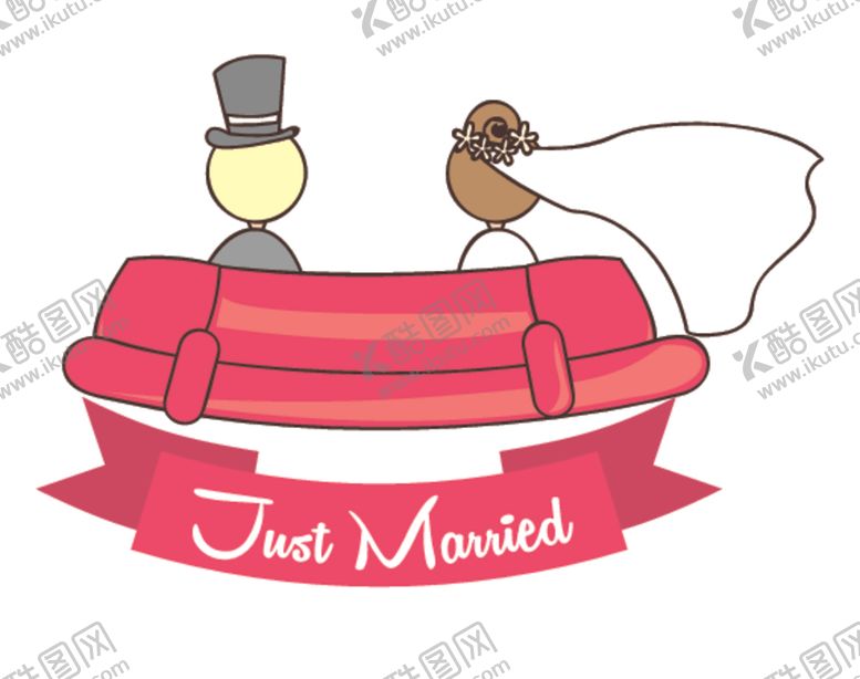 编号：10057910292034222714【酷图网】源文件下载-情侣卡通小人心形设计背景爱心