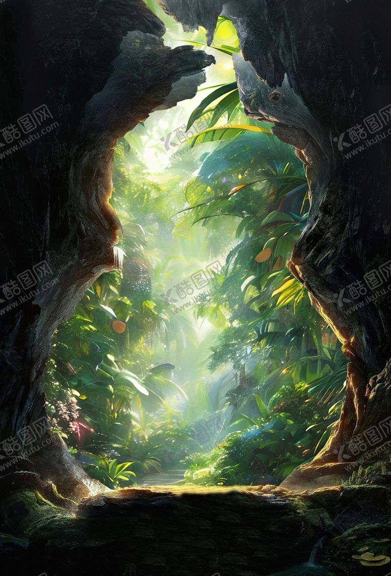 编号：51162902121130066465【酷图网】源文件下载-山洞葫芦树林
