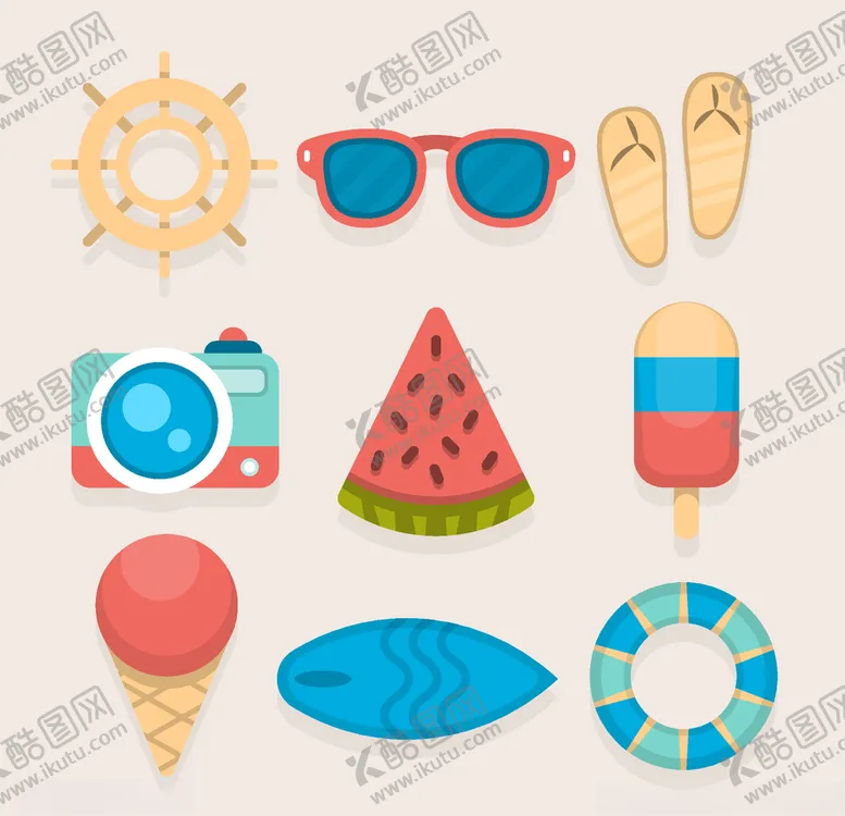 编号：56303709261009301139【酷图网】源文件下载-夏日元素