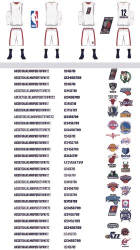 NBA篮球服篮球标