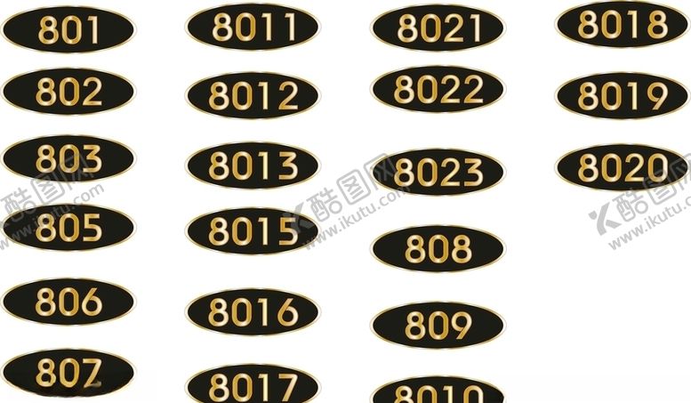 编号：90053709181451553968【酷图网】源文件下载-门牌号牌