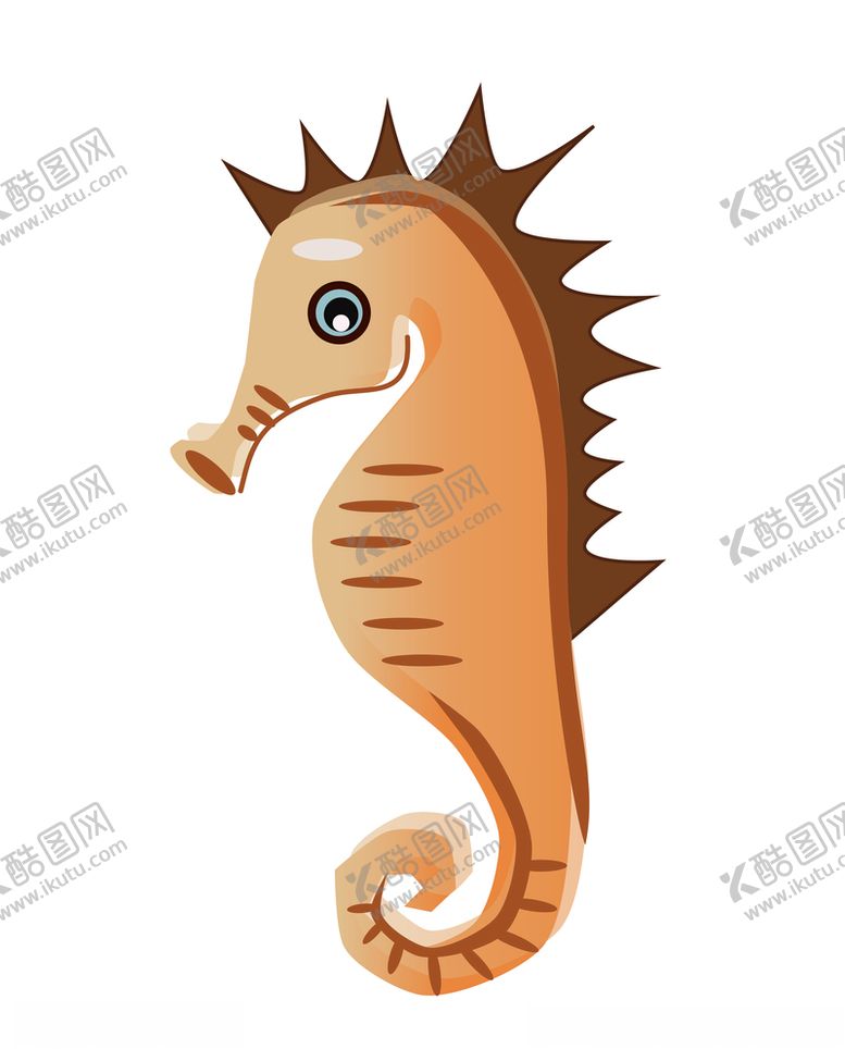 编号：28542209292042017228【酷图网】源文件下载-手绘海马海鲜插画
