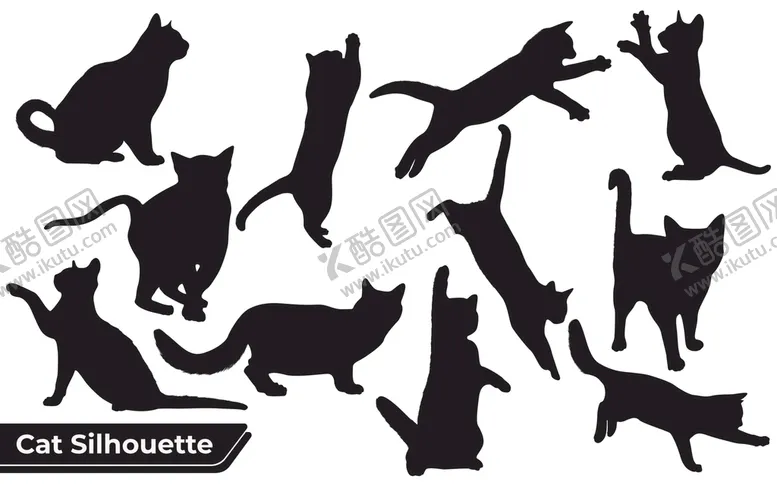 编号：95287409170813007382【酷图网】源文件下载-猫剪影