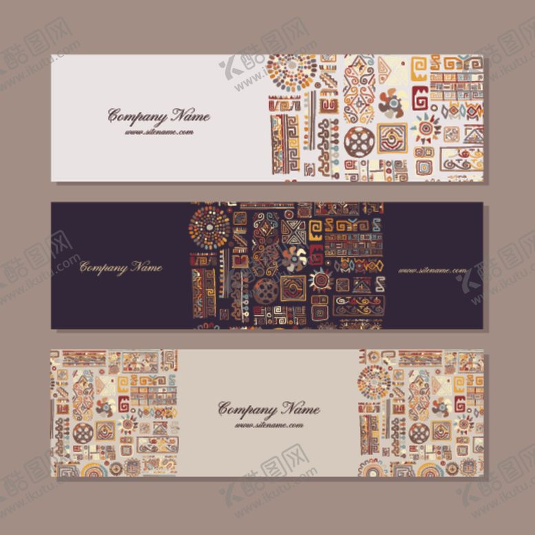 编号：84196109271603242160【酷图网】源文件下载-民族风卡片设计