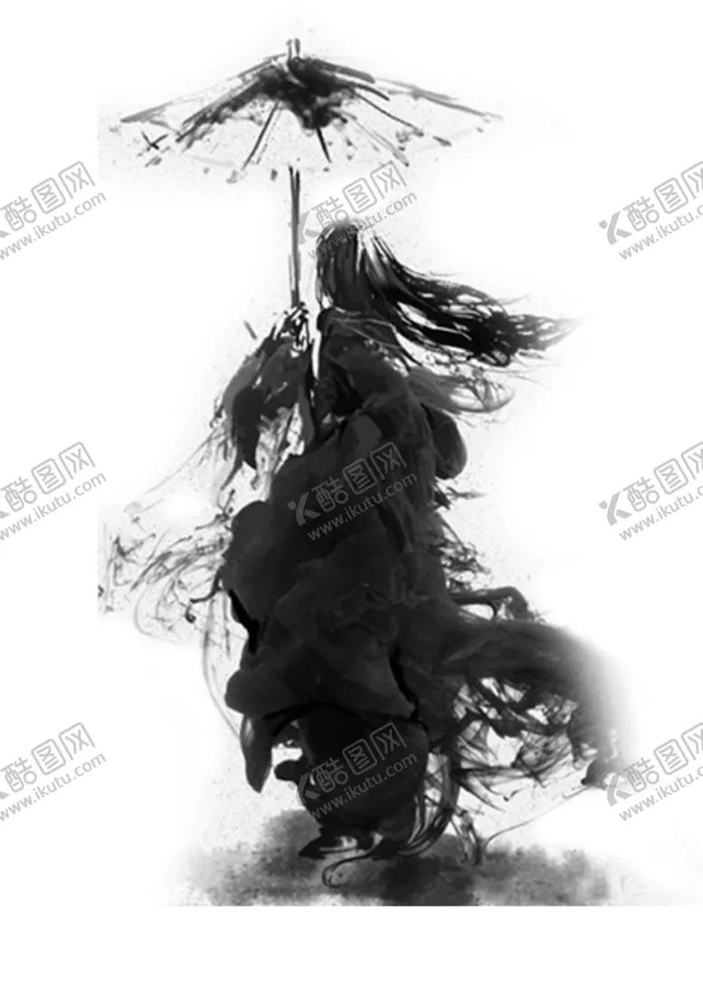 编号：43561504170546276280【酷图网】源文件下载-水墨人物