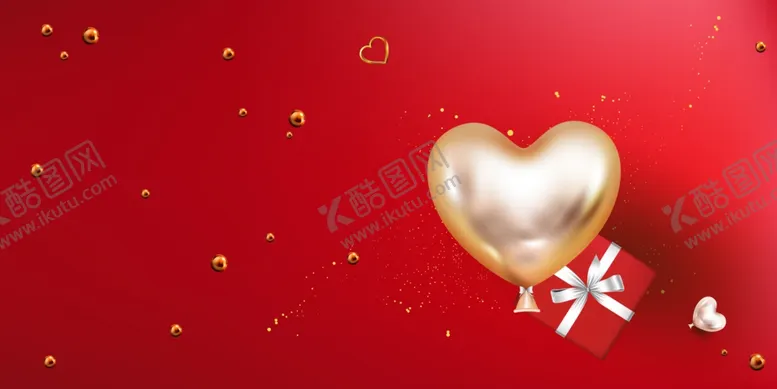 编号：15511101260605538399【酷图网】源文件下载-小清新红色爱心礼盒感恩节背景