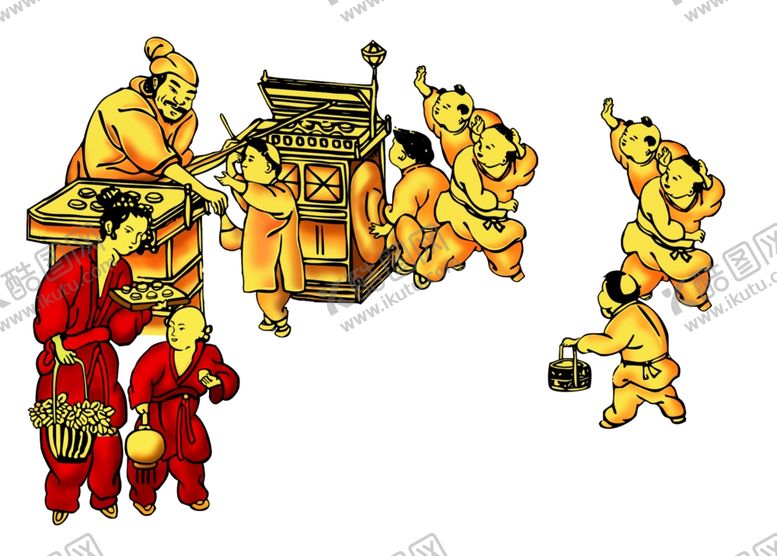 编号：60124903131426588765【酷图网】源文件下载-古代小贩