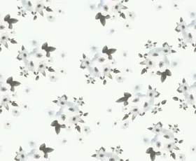 小碎花蝴蝶花手绘花