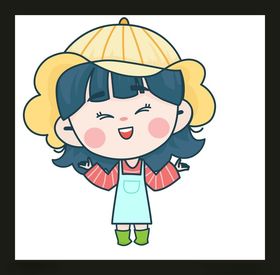 手绘女孩女人优雅漂亮美