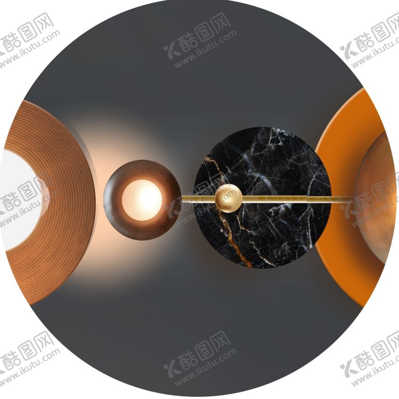 编号：36443611281954573027【酷图网】源文件下载-时尚轻奢圆形水彩艺术挂画装饰画