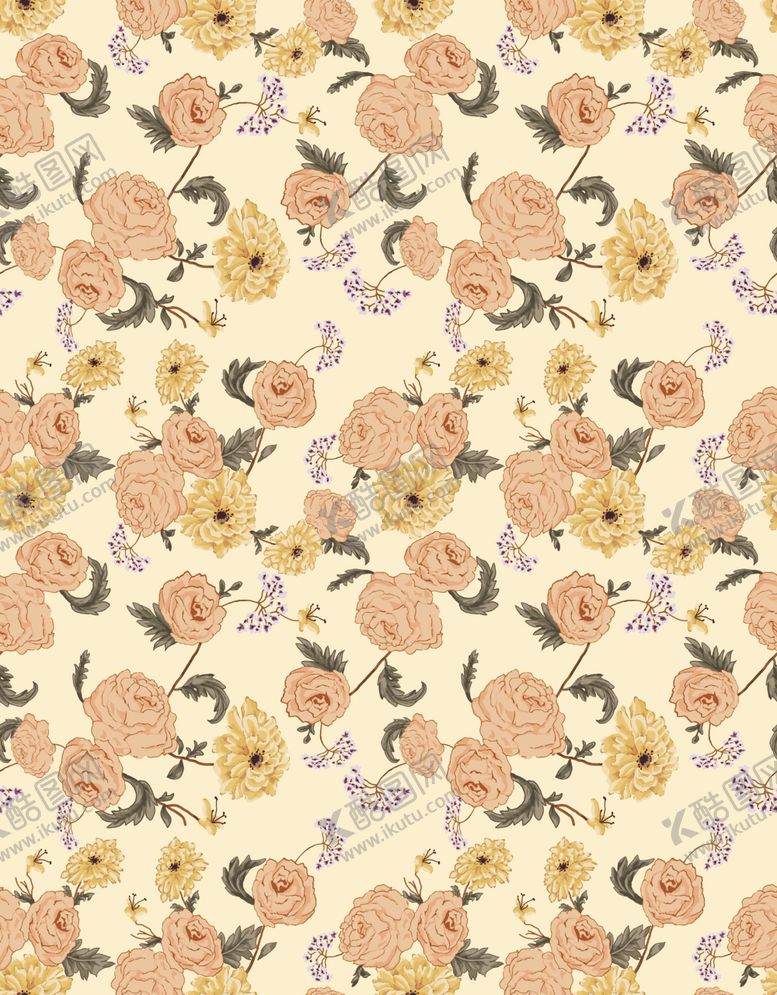 编号：82422310101350409019【酷图网】源文件下载-热带花数码印花手绘花热带