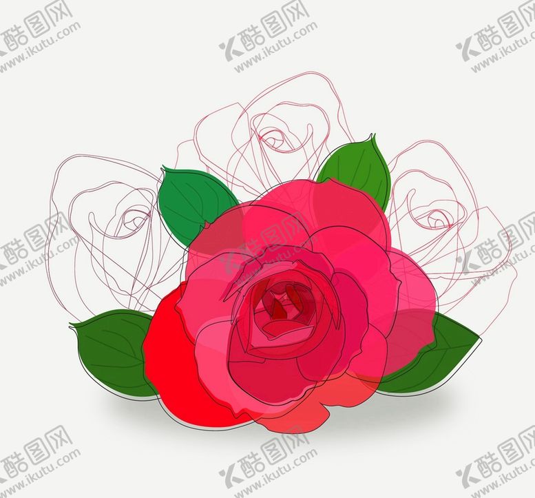 编号：15535101312044179149【酷图网】源文件下载-玫瑰花卉图案