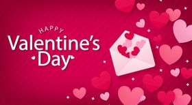 情人节爱心信封背景图