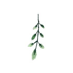 手绘植物森系绿花藤时尚花纹