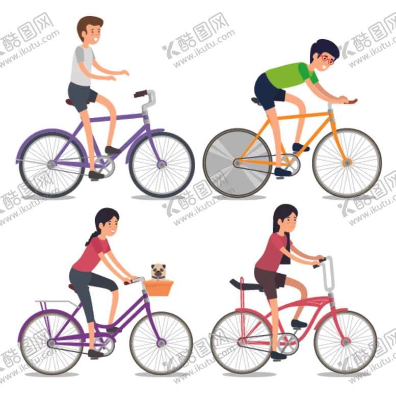 编号：59929606260937461463【酷图网】源文件下载-骑单车的年轻人