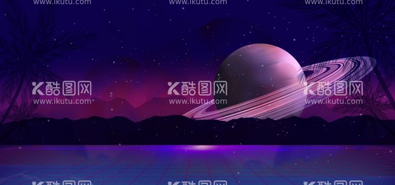 编号：91409012041213387323【酷图网】源文件下载-蒸汽波星球