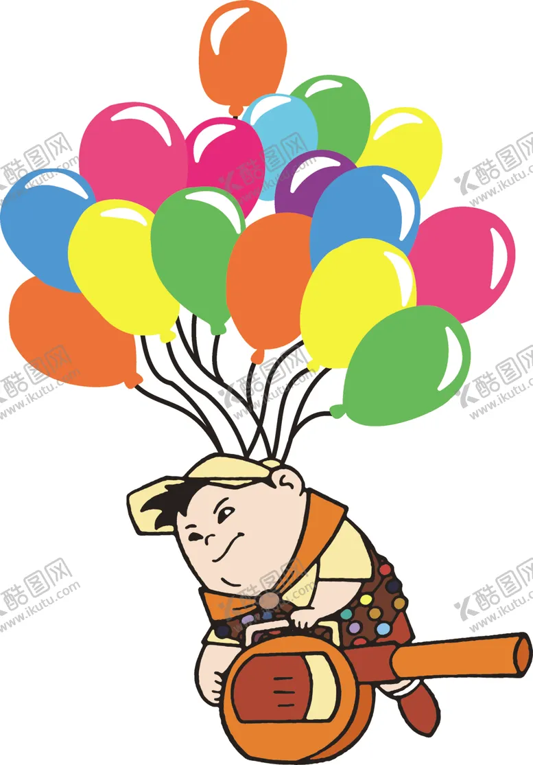 编号：61838001230640389172【酷图网】源文件下载-气球飞屋胖子