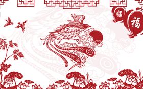 中式背景水墨国风时尚国国风舞台水墨画