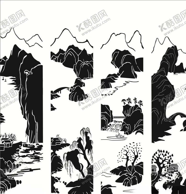 编号：74606106260235574429【酷图网】源文件下载-山水画