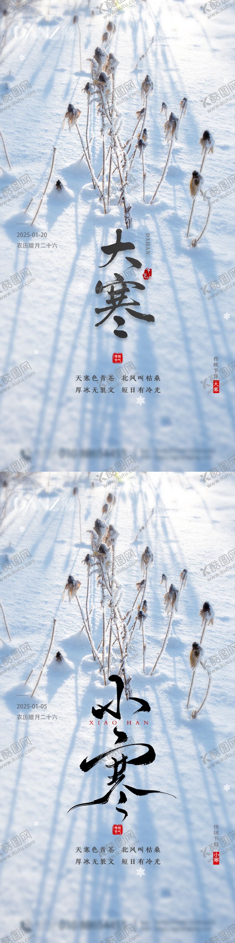 编号：61547501041202103701【酷图网】源文件下载-大寒小寒海报