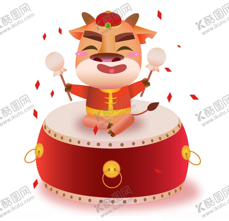 编号：84391109111910541753【酷图网】源文件下载-春节动漫牛形象