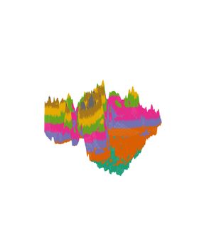 抽象山峰矢量插画泼墨水墨
