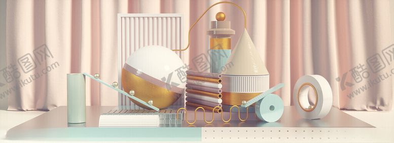 编号：92093304081300504513【酷图网】源文件下载-赛博舞台科技展台C4D场