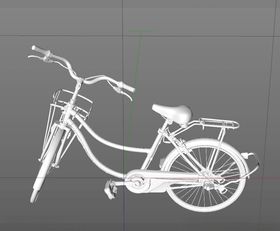 C4D模型自行车