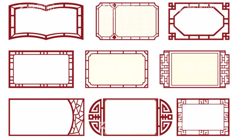 编号：96217410090408034253【酷图网】源文件下载-中式边框