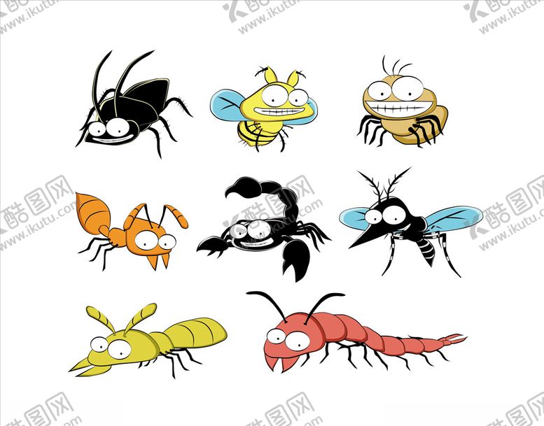 编号：84879409122323046408【酷图网】源文件下载-卡通昆虫