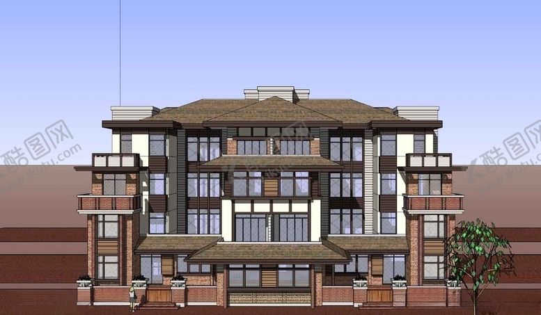 编号：10859210300116589753【酷图网】源文件下载-现代主义风格别墅模型