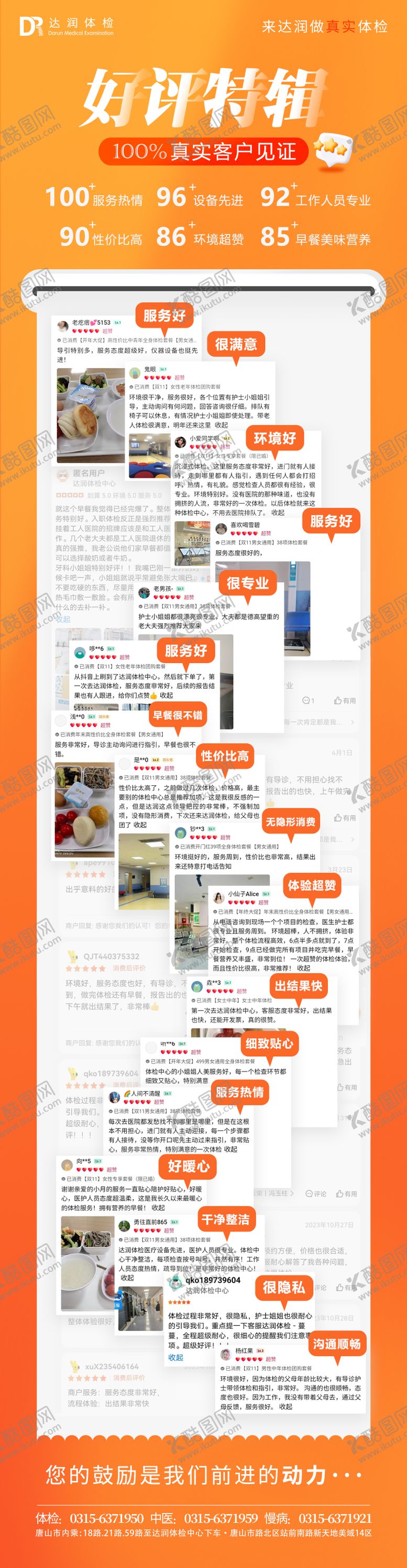 编号：29008304151842022134【酷图网】源文件下载-美团微信抖音好评特辑长条图详情页展示