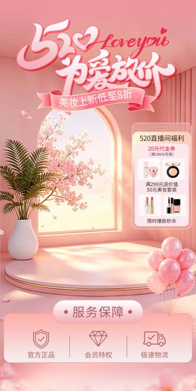 520情人节直播间贴片