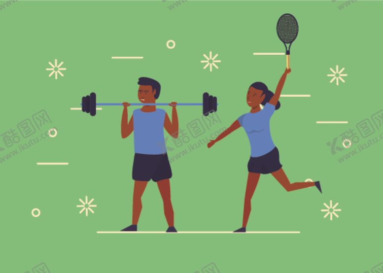 编号：46699709190537567396【酷图网】源文件下载-运动主题扁平化插画