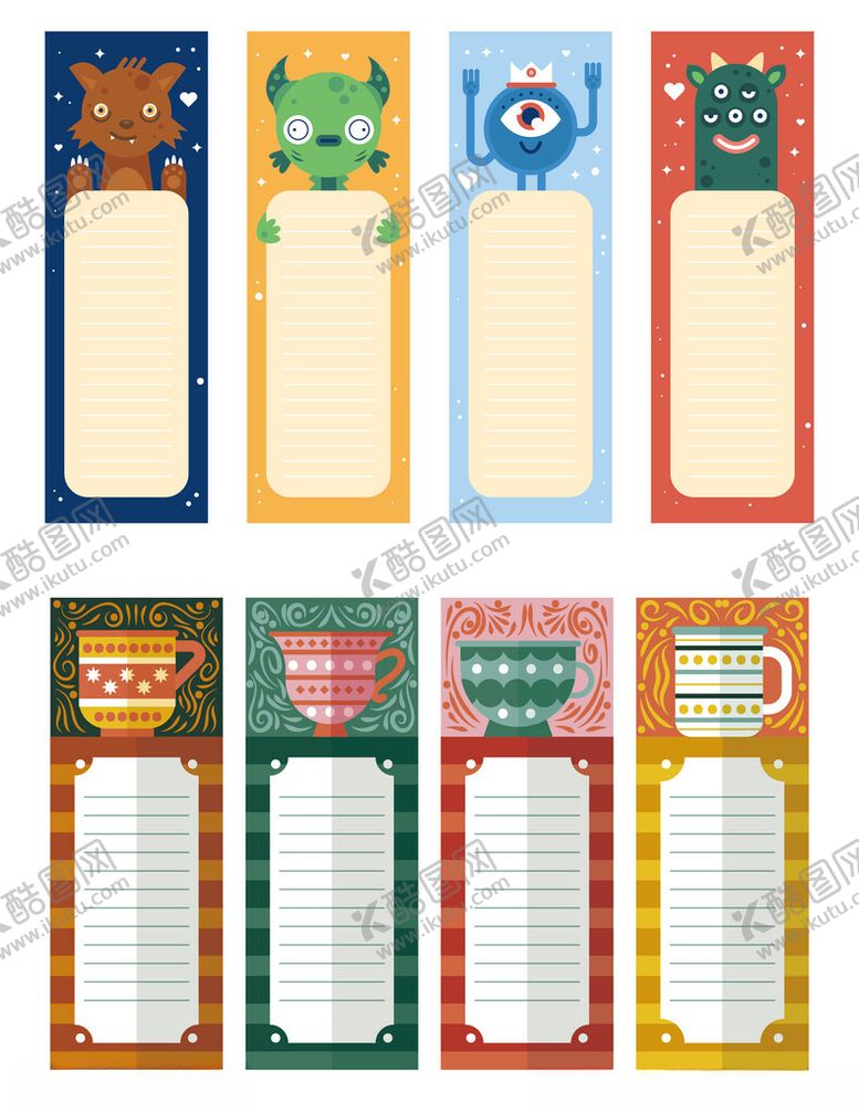 编号：17520804030941597218【酷图网】源文件下载-卡通书签