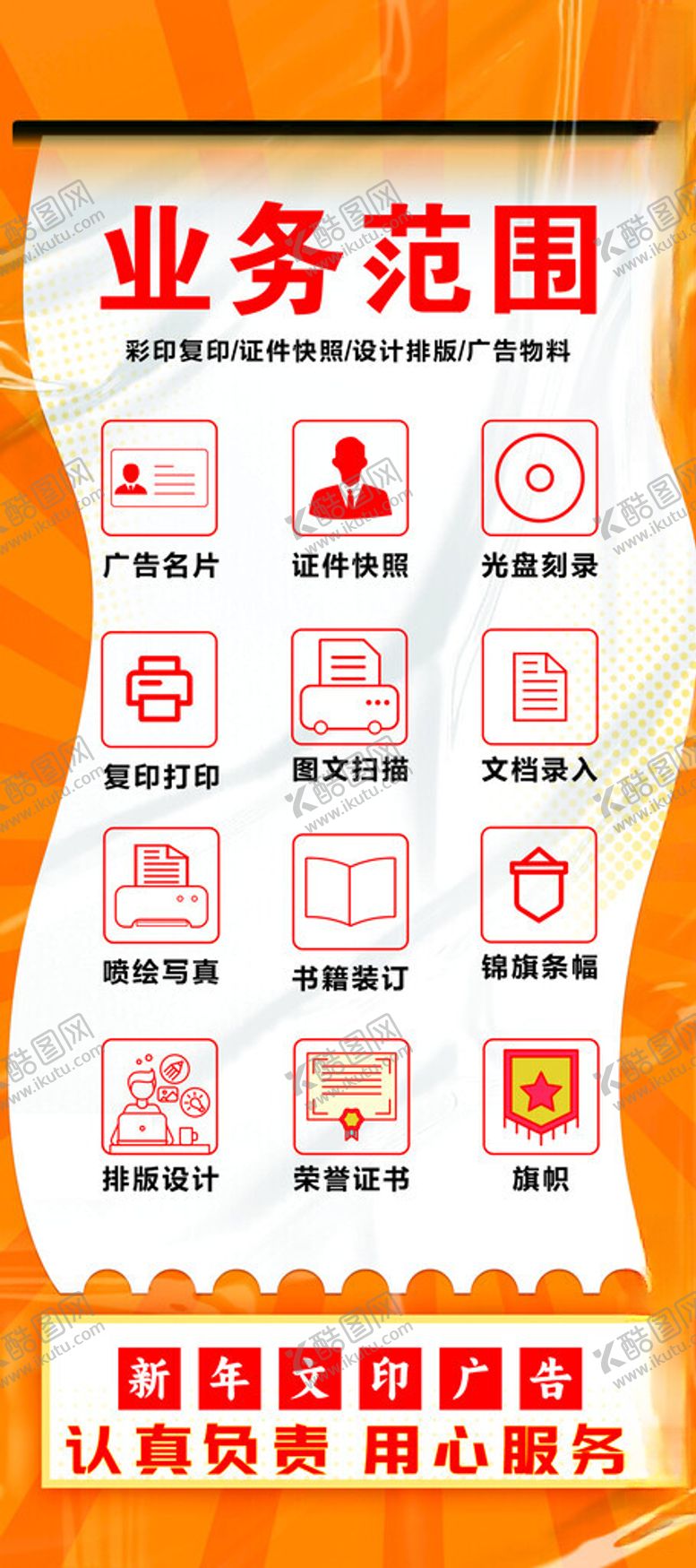 编号：27873705250136091433【酷图网】源文件下载-图文店业务范围展示图