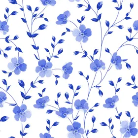 小碎花乱叶子数码印