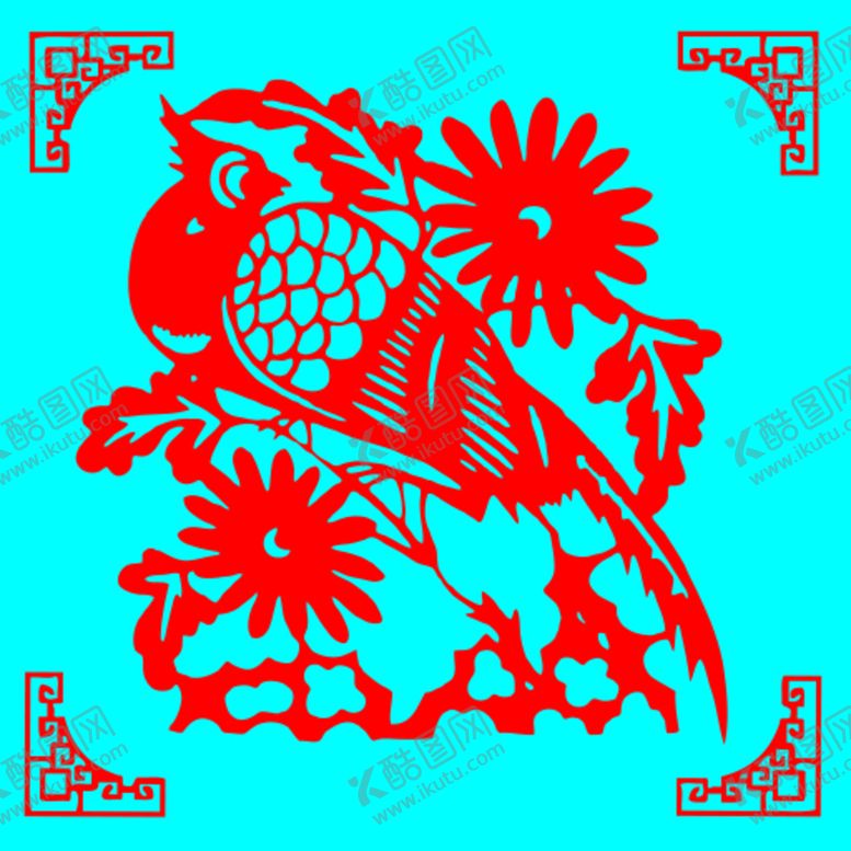 编号：34719609260929002318【酷图网】源文件下载-花鸟剪纸