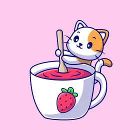 卡通猫手绘咪