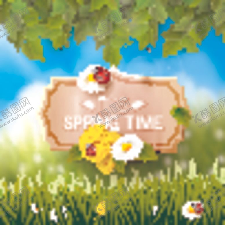 编号：84347109261443474819【酷图网】源文件下载-春天鲜花清新背景