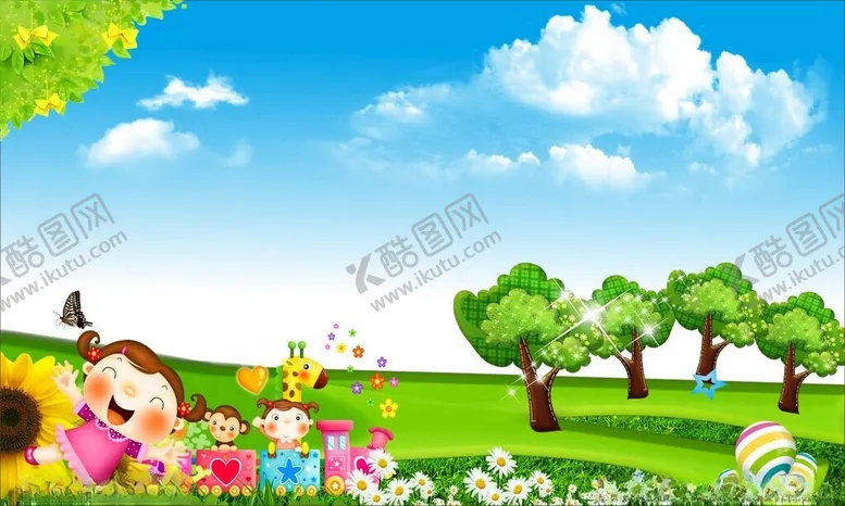 编号：63583001311655017331【酷图网】源文件下载-幼儿园卡通背景