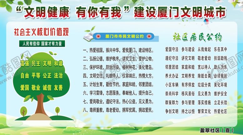 编号：50038505060439412617【酷图网】源文件下载-文明城市宣传栏
