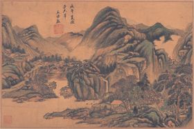 山水画清代清朝生活中国风国