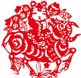 2021年牛剪纸春节窗花图案