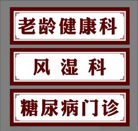 中医院各科室门牌