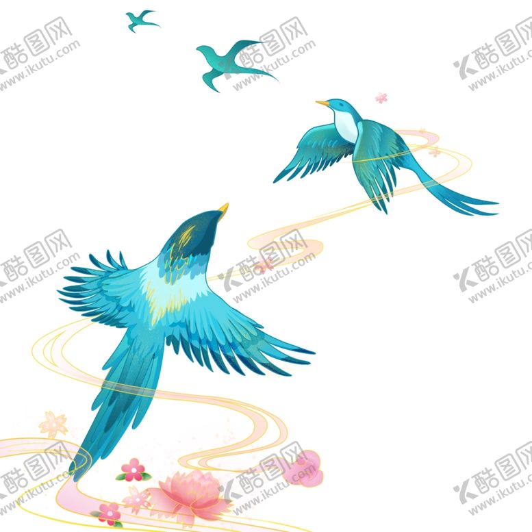 编号：11400405130511435295【酷图网】源文件下载-七夕喜鹊素材
