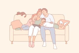 简约人物日常生活插画