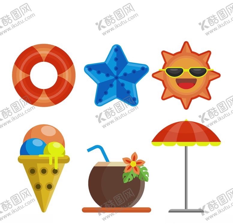 编号：22881207012135547560【酷图网】源文件下载-夏日元素