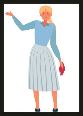 手绘卡通女孩动画