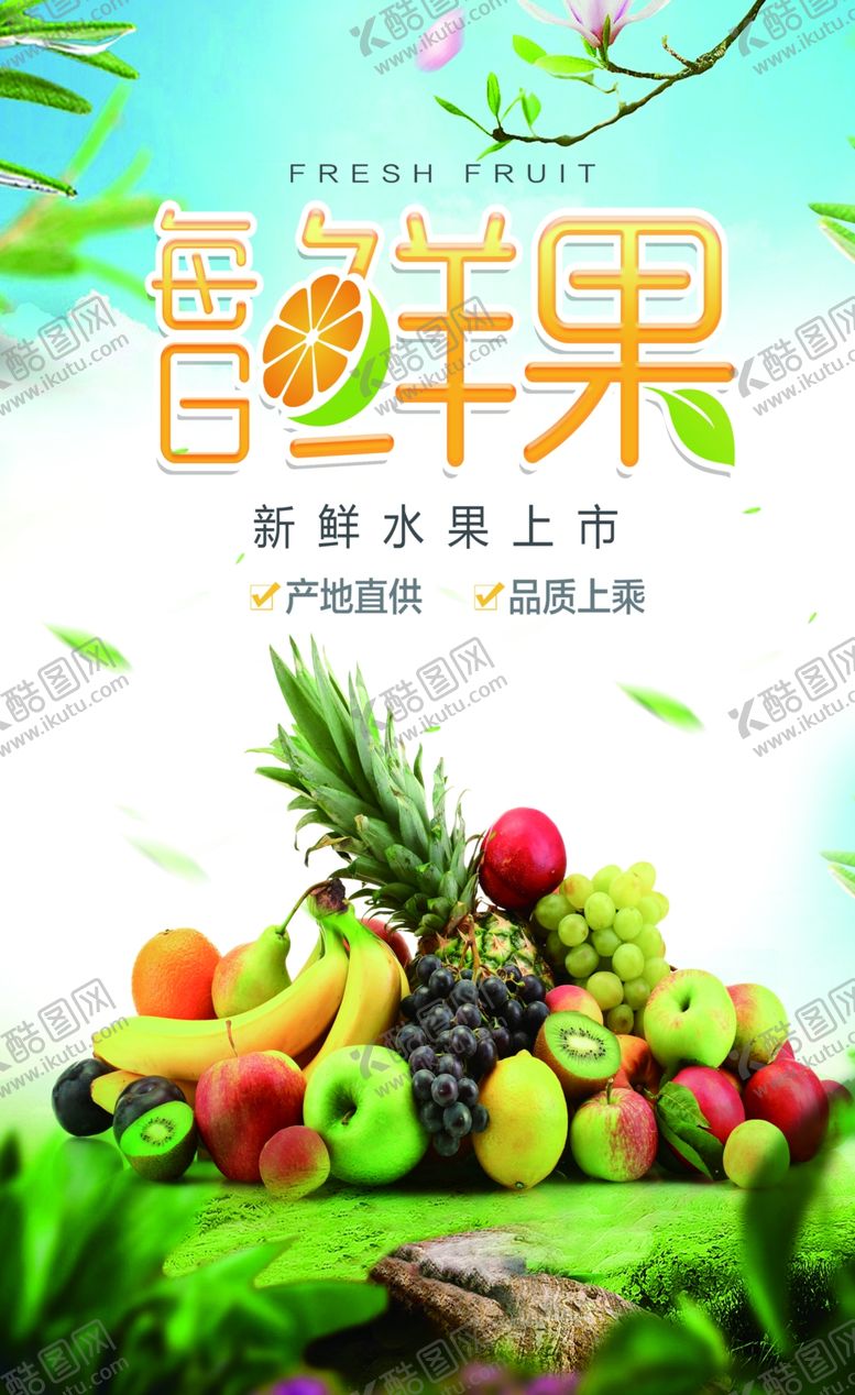 编号：89088805011152353265【酷图网】源文件下载-鲜果海报